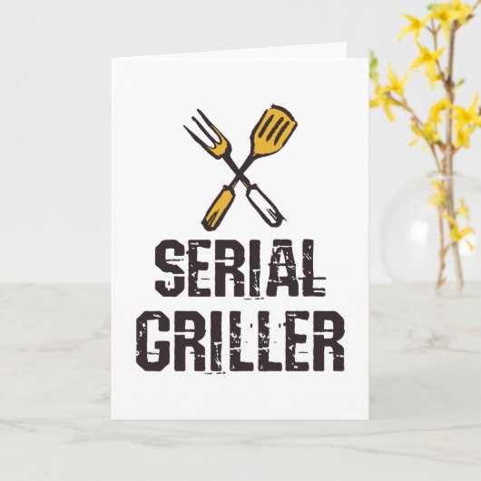 Serial griller Grill BBQ master Grill cutlery カード (黄色い花)
