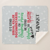 Serial Killer or Christmas Movie? – Funny Cozy シェルパブランケット (正面(横))