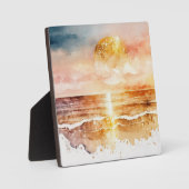 Serie di design spiaggia acquerello 1 フォトプラーク (正面)