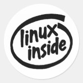 Serie Linux Inside ラウンドシール (正面)