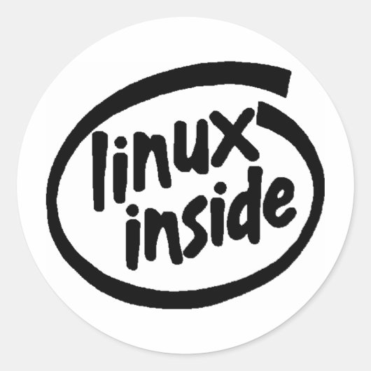Serie Linux Inside ラウンドシール (正面)