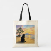 series_1_4|Peaceful Black Cat and Mount Fuji トートバッグ (裏面)