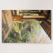 series_3_10｜Spring Sakura Veranda Tabby Cat Art ジグソーパズル (横)