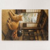series_3_3|Cozy Irori Hearth Tabby Cat JP Art ジグソーパズル (横)