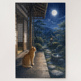series_3_9|Moonlight Veranda Tabby Cat Art ジグソーパズル