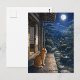 series_3_9|Moonlight Veranda Tabby Cat Japan Art ポストカード