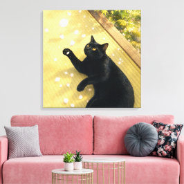 series_4_11｜Tatami Sakura Cat Square Japanese Art キャンバスプリント
