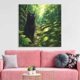 series_4_2｜Summer Forest Cat Square Japanese Art キャンバスプリント