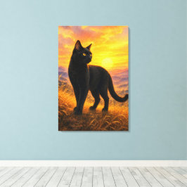 series_4_3｜Sunset Hills Black Cat Japanese Art キャンバスプリント