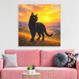 series_4_3｜Sunset Hills Cat Square Japanese Art キャンバスプリント
