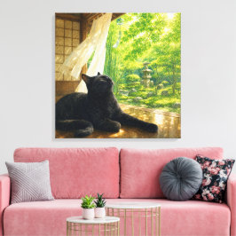 series_4_5｜Summer Breeze Cat Square Japanese Art キャンバスプリント