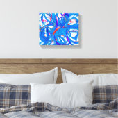 series blue emotions - abstract 977 キャンバスプリント (インサイチュ (寝室))