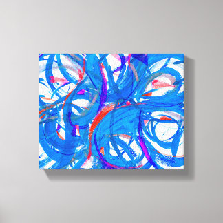 series blue emotions - abstract 977 キャンバスプリント