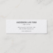 Serifイニシャル | モノグラム | 黒大理石 スキニー名刺 (裏面)