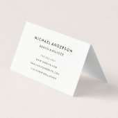 Serifフォント付きストライプミニマルな黒い 名刺 (裏面)