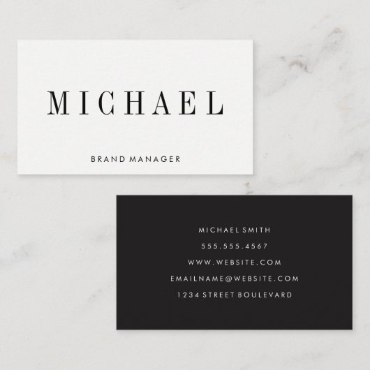 Serifフォント 名刺 (正面/裏面)