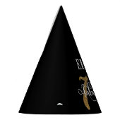 Serif 2カスタムネーム金ゴールドグリッター70 & Fabulous パーティーハット (左)