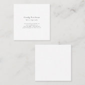 Serif Font Professional Plain Matte Paper スクエア名刺 (正面/裏面)