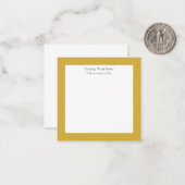 Serif Font Simple Professional Plain Gold White ノートカード (正面/裏面インサイチュ)