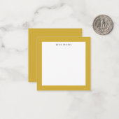 Serif Font Simple Professional Plain Gold White ノートカード (正面/裏面インサイチュ)