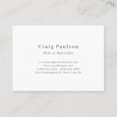 Serif Font Simple Professional Plain Matte Paper 名刺 (正面)