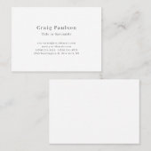 Serif Font Simple Professional Plain Matte Paper 名刺 (正面/裏面)