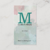 Serif Monogram | Watercolor Artistic 名刺 (正面)