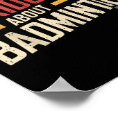 Serious About Badminton Funny  ポスター (角)