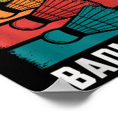 Serious About Badminton Funny Badminton Player  ポスター (角)