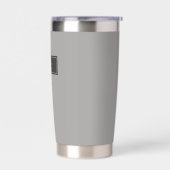 Serious Classic Minimal Simple Grey 保温保冷タンブラー (左面)