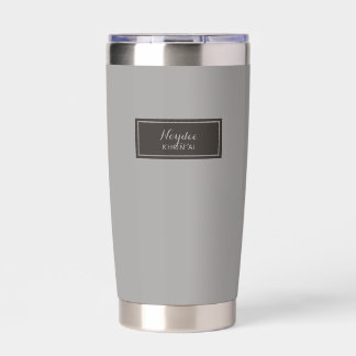 Serious Classic Minimal Simple Grey 保温保冷タンブラー