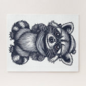 Serious Raccoon Puzzle ジグソーパズル (横)