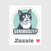 Seriously? Funny Dog Sticker | Sarcastic Reaction  シール (シート)