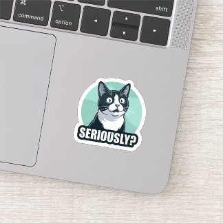 Seriously? Funny Dog Sticker | Sarcastic Reaction  シール