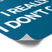 Seriously I Dont Care Tee Shirt Men Anxiety Tee Fu ポスター (角)