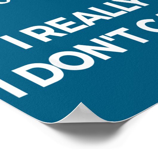 Seriously I Dont Care Tee Shirt Men Anxiety Tee Fu ポスター (角)