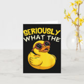 Seriously What The Funny Duck For Men Women Cool A カード (黄色い花)