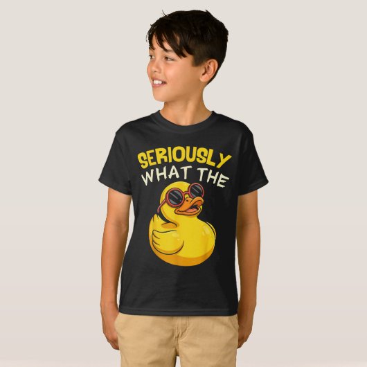 Seriously What The Funny Duck For Men Women Cool A Tシャツ (正面フル)