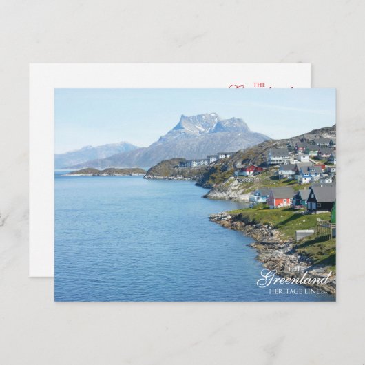 Sermitsiaaq山、Nuuk ポストカード (正面/裏面)