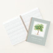 Sermonノート水彩レモンツリーセージグリーン ノートブック (内部)