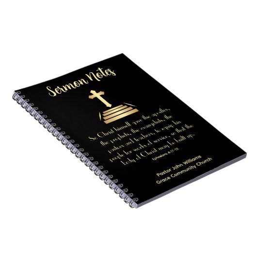Sermon Notebook with Bible Verse & Cross ノートブック (右側)