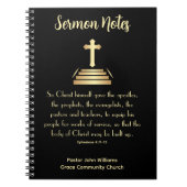 Sermon Notebook with Bible Verse & Cross ノートブック (正面)