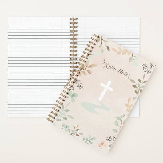 Sermon Notes水彩自然 ノートブック (内側)