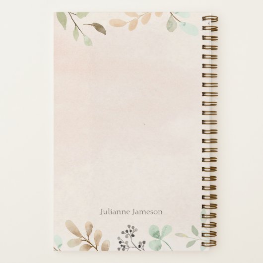 Sermon Notes水彩自然 ノートブック (裏面)