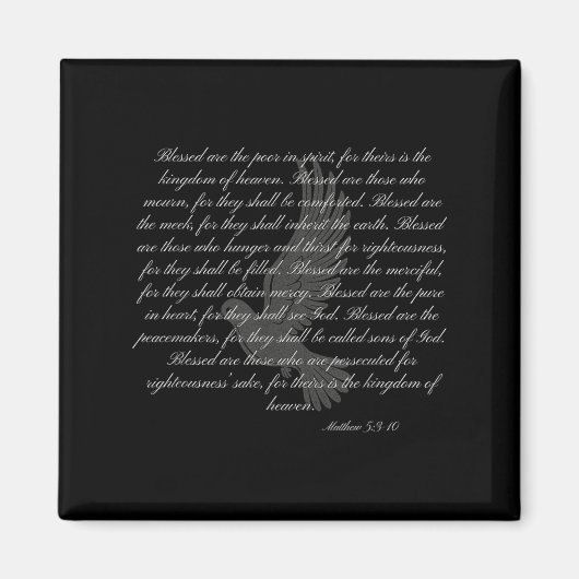 Sermon On The Mount The Beatitudes Matthew 5_3-10  マグネット (正面)