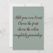 Serpent Art Nouveau  招待状 (裏面)