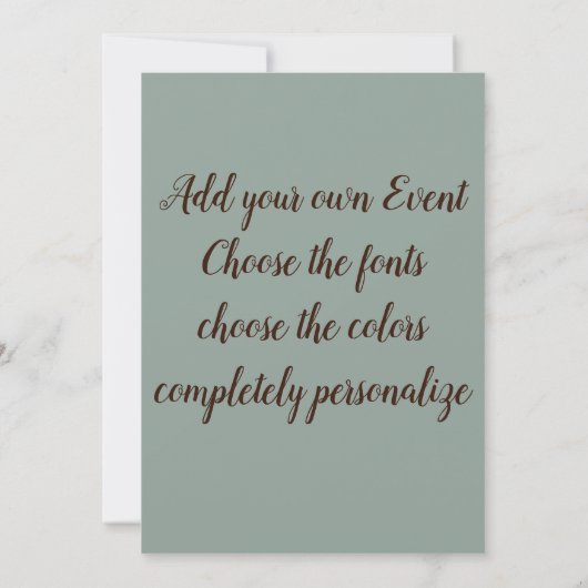 Serpent Art Nouveau  招待状 (裏面)