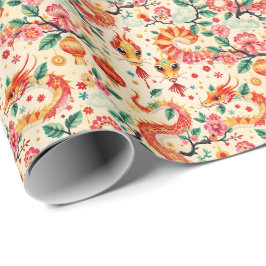 Serpent Dreams Chiness新年 ラッピングペーパー