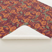 Serpent Luxe Pattern - The White Lotus シェルパブランケット (3/4)