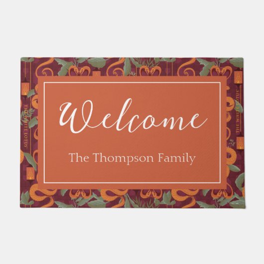 Serpent Luxe Pattern - The White Lotus ドアマット (正面)